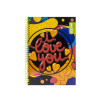 Libreta Espiral Tapa Dura, Tam. 5.75" x 8.75", 1 Materia, 96 hojas (192 pág.), Hojas Rayadas,  Diseños Surtidos Hearts-Spring